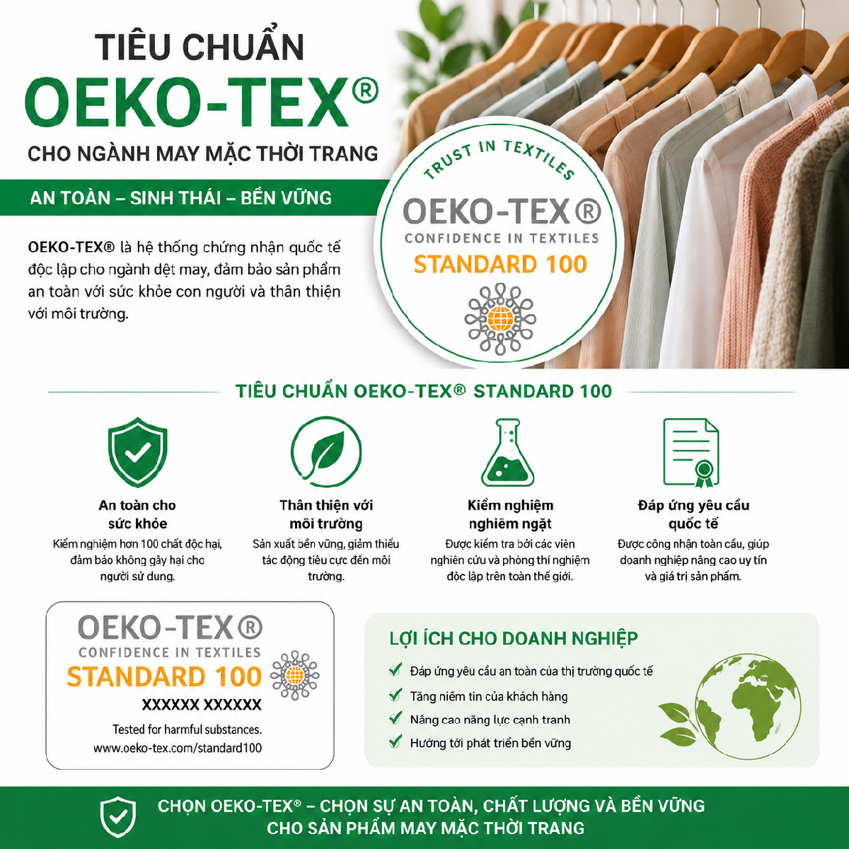 Chọn Nguyên Liệu Đạt OEKO-TEX® Để Nâng Cao Giá Trị Sản Phẩm May Mặc - TRUNG MAI 0966.888.300